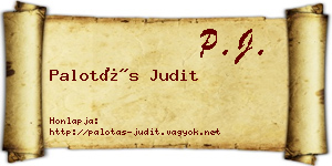 Palotás Judit névjegykártya